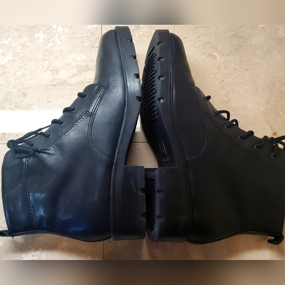 DaNexx Women's 10M Black Leather Lace Up Combat, Biker, Goth Ankle Boots NWOT - Picture 3 of 10